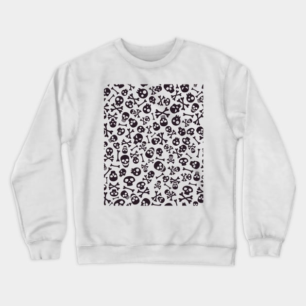 Halloween Skull Pattern Crewneck Sweatshirt by FaelynArt